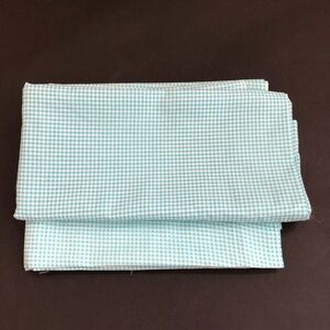Vintage Blue Gingham Check Fabric 45" W x 64" L, 45" W x 46" L Crafting Sewing